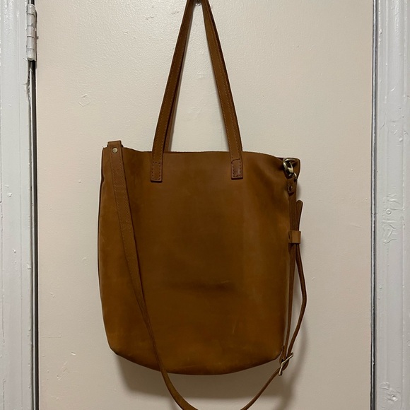 Portland Leather Large Crossbody Tote - Honey - Picture 2 of 4